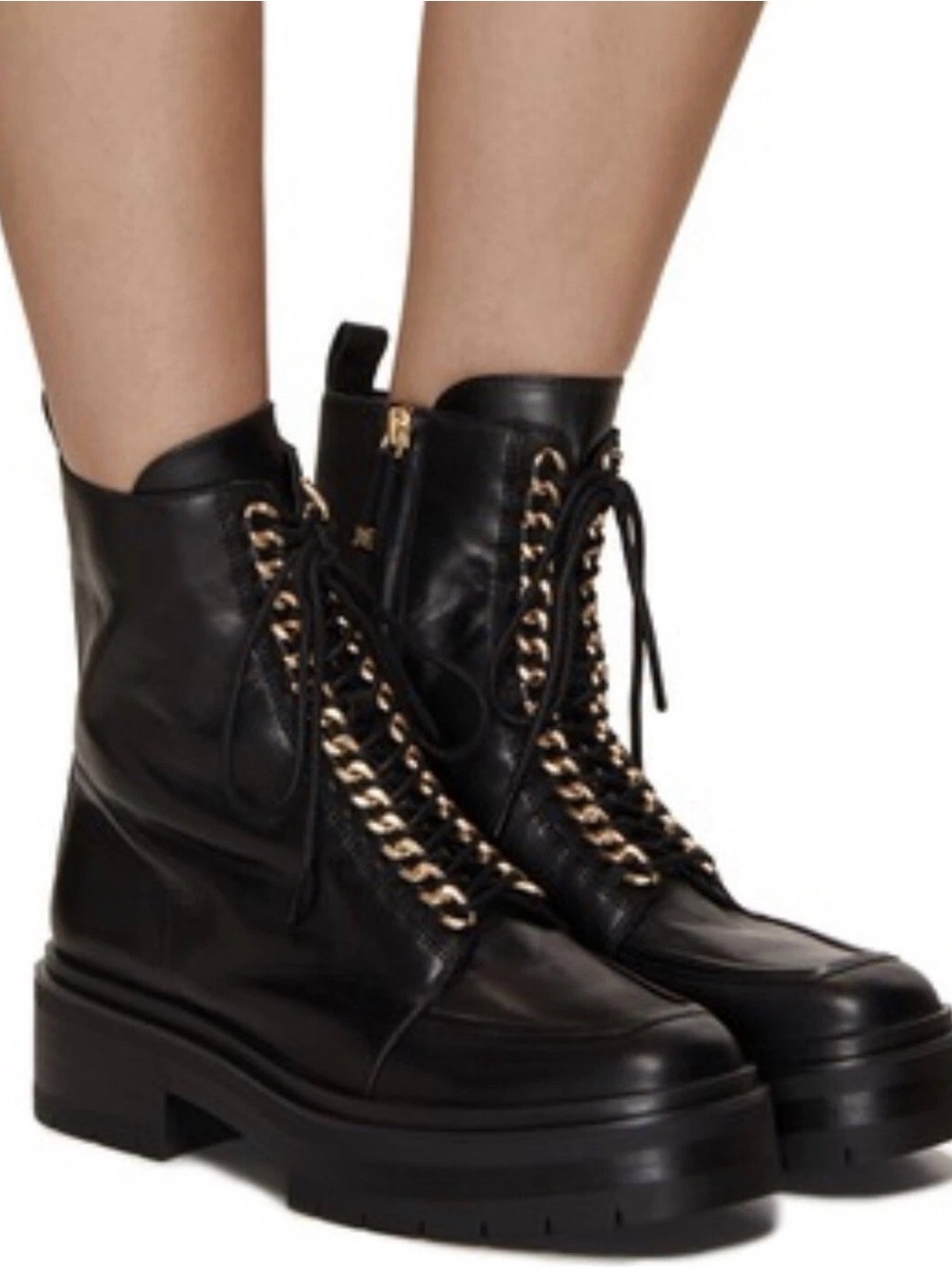 NEW! Sam Edelman Lovrin Women’s Black Leather Combat Boots Size 6 NIB
